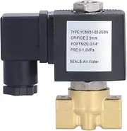 Respicefinem Small Power Solenoid Valve for Industrial Use Made of Brass with Accurate Screw Thread Connection Suitable for Low Pressure Piping Systems Wide Range of Available (DC12V)