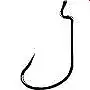 Gamakatsu 204411 1/0 6CT Black Worm Hooks Offset Shank G-Lock