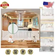 Extra Wide 100” Retractable Baby Gate - Safe Dog & Baby Barrier, 35” Tall