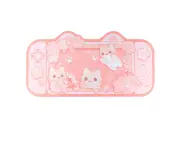 Anymob Mouse Pad Pink Cat Kawaii Gaming Mat Bunny Desk Pad Rubber Mat Protector