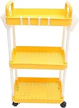 GANAZONO 1Set Rolling Utility Cart with Wheels Portable Multi Layer Storage Trolley for Home Kitchen Bathroom Office Versatile Snack Organizer