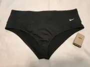 Nike Swim Women Plus Size Essential High Waist Banded Bottom Black 3X NEW