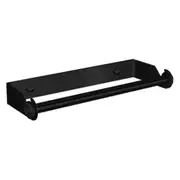 black paper towel roll rack, no drilling, stainless steel