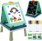 Table Art Easel Kids Double Sided Foldable Tabletop Drawing Easels Chalkboard