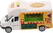 BESPORTBLE Food Truck Compact Pull Back Hamburger Truck for Pretend Play Portable and Wear Resistant Car Boosts Imagination and Family Interaction Fun Decorative