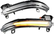 Turn Signal Lights for BMW 1 2 3 4 Series X1 F20 F21 F22 F30 F31 F34 F32 E84 I3 LED Dynamic Turn Signal Light Flowing Water Blinker Flashing Light Turn Signal Lights(Black)