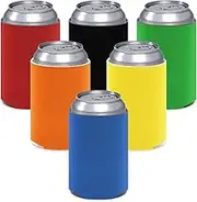NILLOS Insulator Can Cooler Sleeve, 6 Pcs Neoprene Beer Coolers for Wedding, Bachelorette Party, Custom DIY Projects (6 Colors)