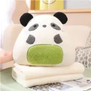 Kawaii Animal Plush Pillow With Blanket Cartoon Stuffed Toys Sofa Cushion Panda