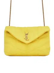 Saint Laurent Puffer Toy Bag in Canvas and Smooth Leather