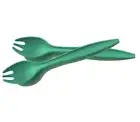 TUPPERWARE SERVING FORKS SET SALAD SERVERS TEAL GREEN 12” MADE IN GREECE NEW