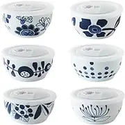 CtoC JAPAN Select Living Alone Tableware, Small Bowl with Lid, 6 Pattern Set, Multi, Diameter 5.1 x H 2.4 inches (13 cm) x H 2.4 inches (400 cc), Made in Japan