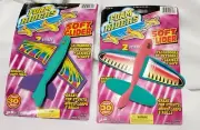 2 NOS Vtg 1999 JA-RU Foam Riders Soft Gliders Flies 30 Ft. Dives, Loops & Rolls