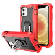 MCC Stylish Shockproof iPhone 12 Mini Case Cover Apple Heavy Duty Tough [Red+Black]
