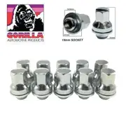 10 GORILLA JAGUAR 12x1.5 OEM STOCK FACTORY STYLE WHEEL RIM MAG CHROME LUG NUTS