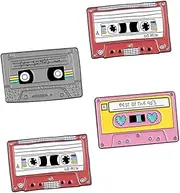 [CONGARTENO] 4Pcs Retro Cartoon Brooch Vintage Lapel Pins for Fashionable Accessories Unique Christmas Halloween Easy to Clip for Clothing Decoration