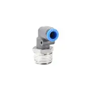 Elbow Push to Connect Air Fittings 8mm Tube OD X 1/2PT Male Thread Grey