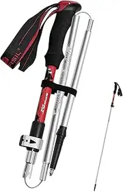 Hiking Poles | Aluminum Alloy Folding Walking Stick,Adjustable Balance Support, Lightweight Hiking Safety Tool, Multifunctional Camping Gear for Outdoor Travel Backpacking