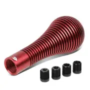 NRG 115mm Red Heat Sink Bubble Head Short 6061 Aluminum Threaded Shift Knob Kit