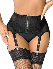 [ohyeahlady] Lace Garter Belt for Thigh Highs Plus Size Suspender Belt Garter Belt Set Sexy Garters Lingerie with 6 Straps