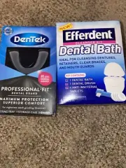 Efferdent Dental Bath Brush Tablet Cleanser Kit Dentek Comfort Kit Set