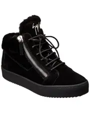 Giuseppe Zanotti May Suede & Shearling Sneaker