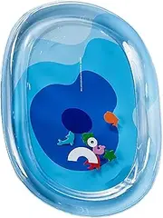 Gungtj Cat Water Mat, Dog Cooling Pad, Portable Sensory Splash Play Pads with Floating Fish, Engaging and Soothing Water Game, for Pets, Indoor, Outdoor Use, 25.2x19.69x0.39 Inches