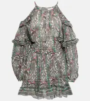 [Isabel Marant] Isabel Marant Gabinia printed cotton and silk minidress AU 14 multicoloured