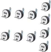HOUDERCO 10pcs Rotary Tongue Key Double Lock Secure Combination Lock for File Cabinet Drawer Mailbox and Storage Cabinets for Added Safety and Protection of Important Items