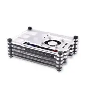 9 Layers Acrylic Transparent Case with Cooling Fan for Raspberry Pi 3B+ Part