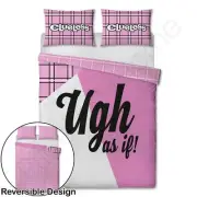 Clueless Icon Bedding Set Reversible Double Duvet Cover Pink Girls Official