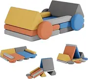 NACHES Kids Nugget Play Couch Modular Sofa for Toddler Baby Children Sectional Foam Fold Out Couch Creative Playroom Bedroom Nursery Convertible Floor Building Fort Boy Girl