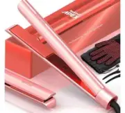 2-in-1 Hair Straightener Flat Iron, Straightener and Curler