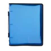 Marbig A4 File Zipper 3 O-Ring Binder w/ Handle 25mm Document Organiser Blue