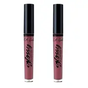 Pack of 2 L.A. Girl Glossy Plumping Lip Gloss, Luscious GLG927