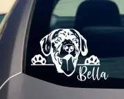Labrador Retriever Peeking Dog Car Decal Vinyl Sticker Lab Labrador Lover Gift