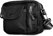 [WESIEVYA] Men's Simple Shoulder Bag Canvas Messenger Bag with Reinforced Straps Portable Travel Handbag for Men