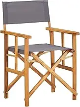 Wooden Pair of Folding Directors Chairs Grey Pop-Up Garden Seats Outdoor Furniture,Director's Chairs Solid Acacia Wood