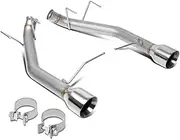 DNA MOTORING Metallic CBE-MU-FM11-37L Exhaust Axle Cat Back System w/4 Inch Muffler Tip for 11-14 Ford Mustang 3.7L V6