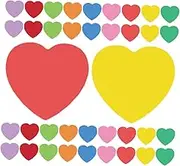 SECFOU Educational Heart Cutout Paper 108pcs Heart Shaped Die Cut for Classroom Bulletin Board Diy Craft Kids' Birthday