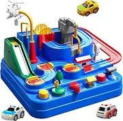 Toys Car Track, Kids Race Track City Rescue for 3 4 5 6 7 Years Old Boys Girls- Car Toys with 3 Cars, Birthday Gifts Boys 3-5 Years Old