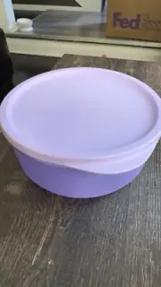 Tupperware Basic Bright 4 Cup Bowl / Canister Container with Seal Purple