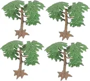 COHEALI 4pcs Miniature Pine Cypress Trees Realistic Bonsai Decor for Micro Landscapes Creative Durable Plastic Model Trees for Dioramas Home Decor
