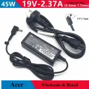 Genuine Acer 19V 2.37A 45W Adapter Charger ADP-45HE D 5.5*1.7mm Power Supply