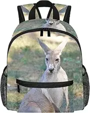 [suojapuku] Small Backpack Purse for Women Casual Travel Daypack,animal portrait kangaroo,Outdoor Rucksack Mini Backpack
