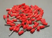 25/50/100Pcs E7508 20AWG 0.75mm² RED Insulated Ferrule Bootlace Terminal