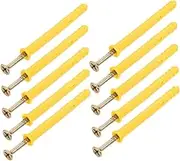 LIFKOME 20pcs Drywall Wall Expansion Kit Plastic Stainless Steel Screw Anchors Versatile for Shelves Fixtures Strong Grip