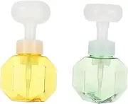 HOLIDYOYO Flower Soap Dispensers 2pcs 300ml Foaming Soap Pump Bottles Leakproof for Home and Travel