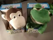 Plush Pals Cell Phone Interactive Speaker Freddy the Frog or Manny the Monkey