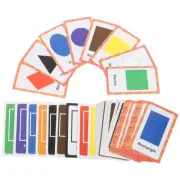 1 Set Toddler Flash Cards Kids Learning Flash Card Color Shape Cognition Cards
