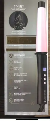 BRAND NEW REMINGTON PRO PEARL CERAMIC 1”-1.5” CURLING WAND INFUSED BARREL CI9538